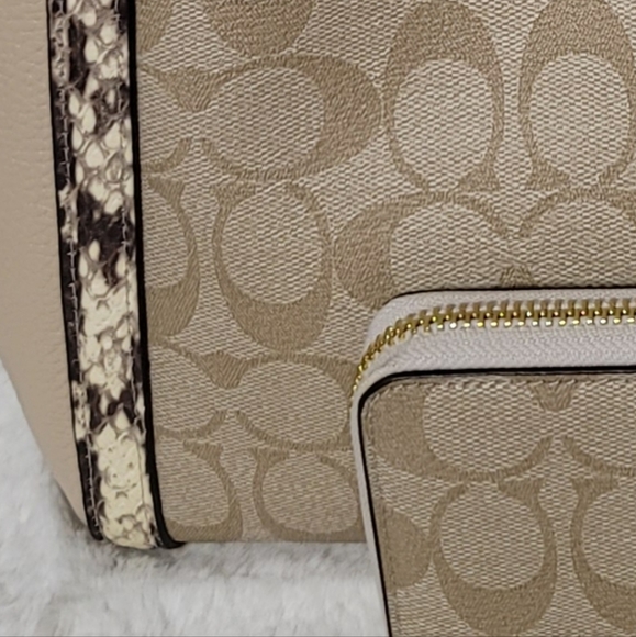 🦒 Coach 2 PCS SET Designer Shoulder Bag Purse Handbag Wallet  Signature - Picture 9 of 14